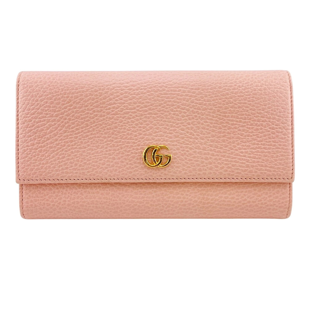 GUCCI Marmont Leather Long Wallet coin wallet Purse Pink - Picture 2 of 4